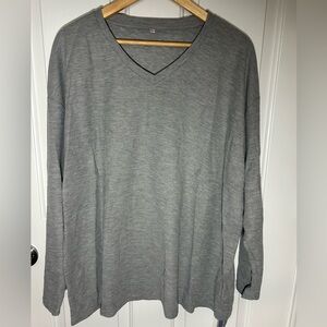 Gray V-Neck Women's Sweater